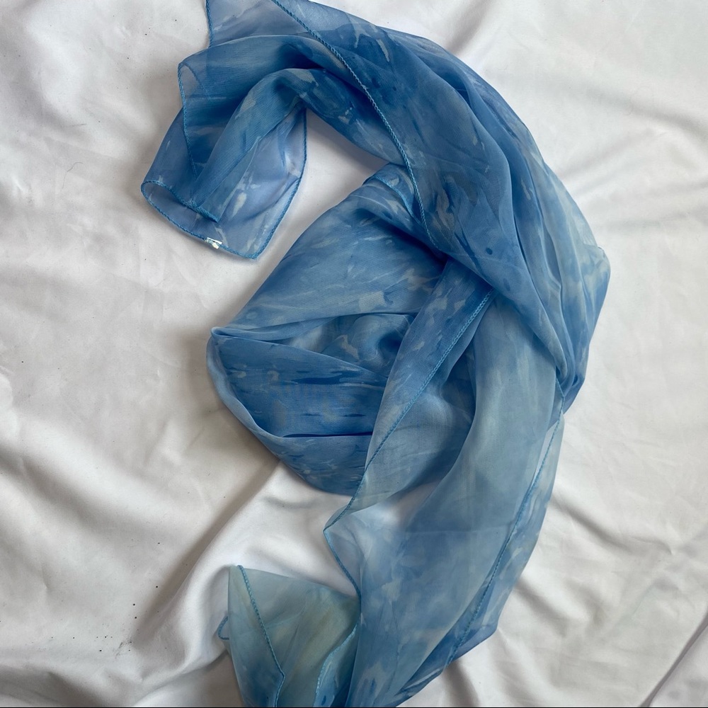 Shear blue scarf